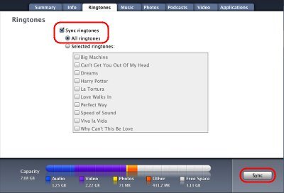 Sync Ringtones